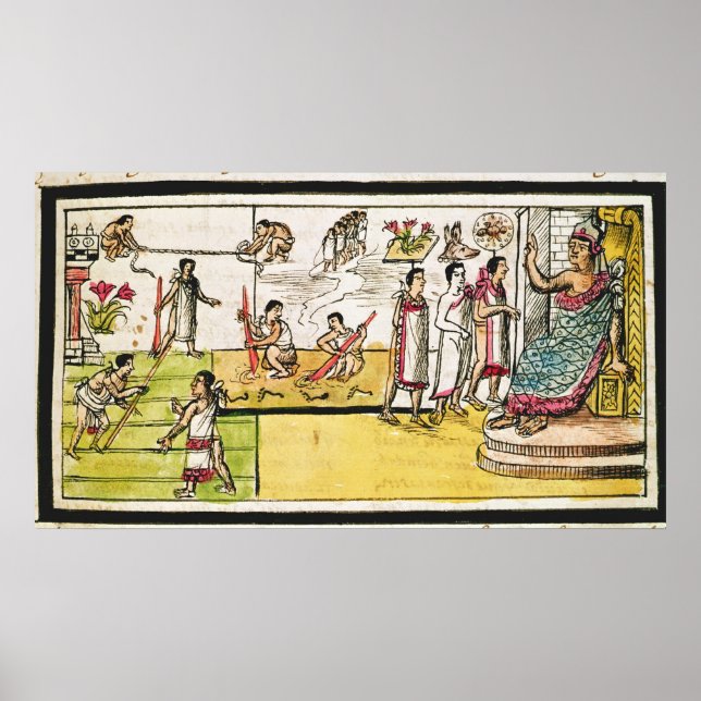 Poster Fol.40r Construção de Tenochtitlan, 1579 (Frente)