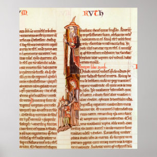 Poster Fol.97 Ruth e Boaz, de uma Bíblia