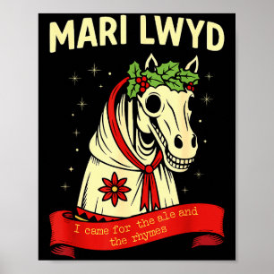 Poster Folclore Esqueleto Cavalo Divertido Retro Mari Lwy