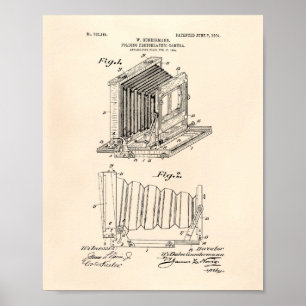 Póster Folding Camera 1904 Patent Art - Old Peper