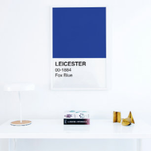 Póster Folha Azul de Leicester - Largura do Cheio