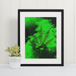 Poster Folha Cósmica: Neon Dreamscape