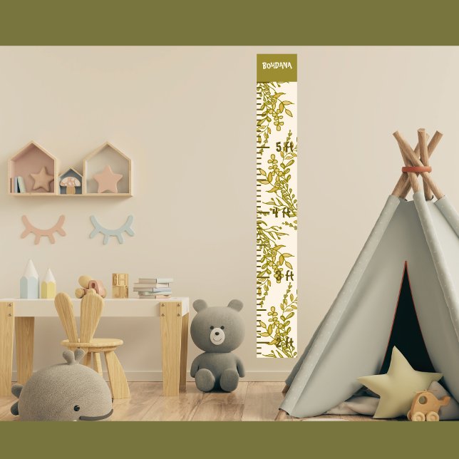 Poster Folha da Flora de Régua do Gráfico de Crescimento  (Criador carregado)