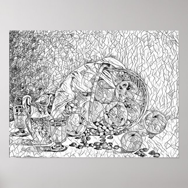 Poster Folha de Abstrato de fruta para adultos (Frente)