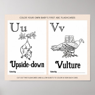 Poster Folha de Atividades de Coloração de Chás de fralda