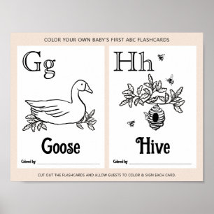 Poster Folha de Atividades de Coloração de Chás de fralda