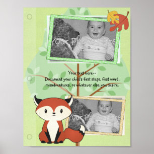 Póster Folha de Bebê da Woodland Fox