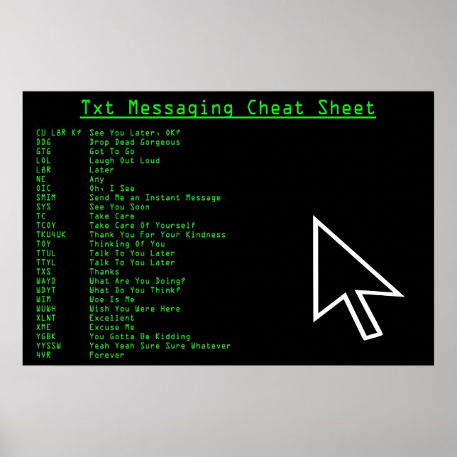 Poster Folha de Compartilhamento de Mensagens de Txt (Frente)