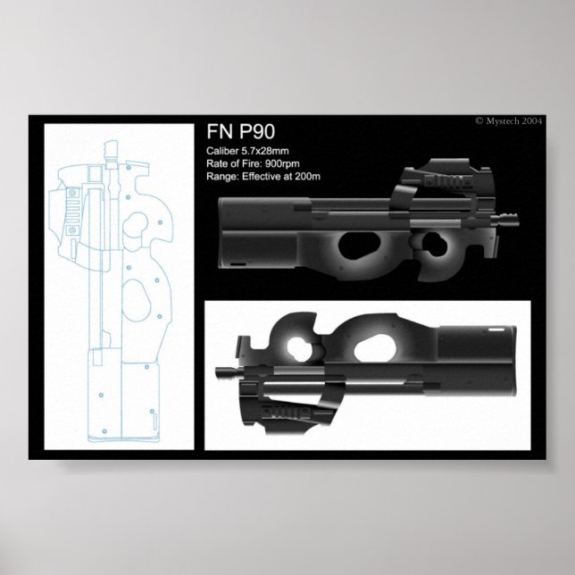 Poster Folha de Estado do FN P90 (Frente)