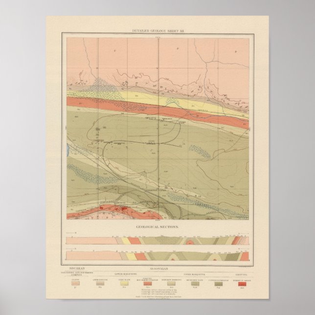 Póster Folha de Geologia Detalhada XII (Frente)