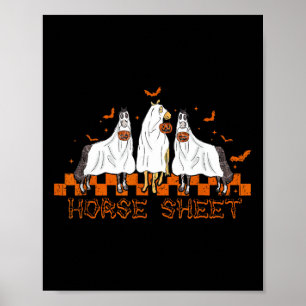 Poster Folha de Halloween Cavalo Fantástico Boo