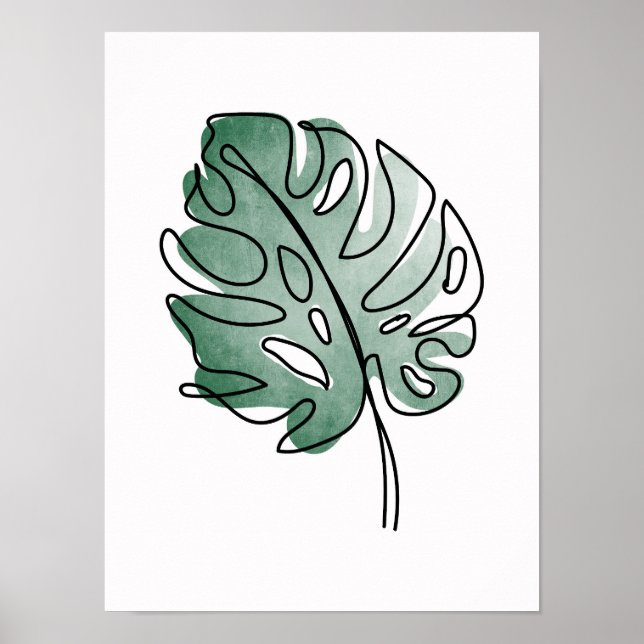 Poster Folha de Monstera (Frente)