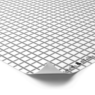 Poster Folha de Papel em Grade de Linha do Gráfico para M