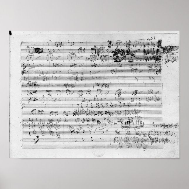 Poster Folha de pontuação autografada para o trio mi bemo (Frente)