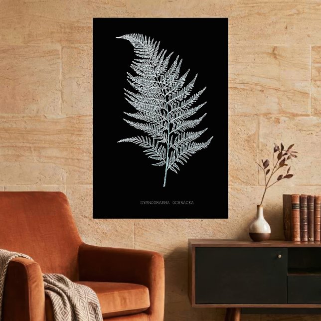 Poster Folha de Samambaia Ocre, Gymnogramma Ochracea (Ochre Fern Frond, Gymnogramma Ochracea. Poster)