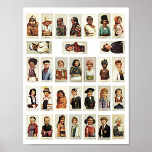 Poster Folha de viagem internacional para crianças