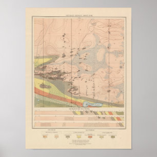 Póster Folha detalhada XVIII da geologia