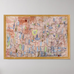 Póster Folha escassa de Paul Klee-