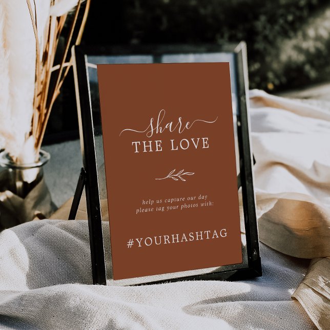 Poster Folha mínima | Terracotta Partilham A Hashtag Love (Criador carregado)