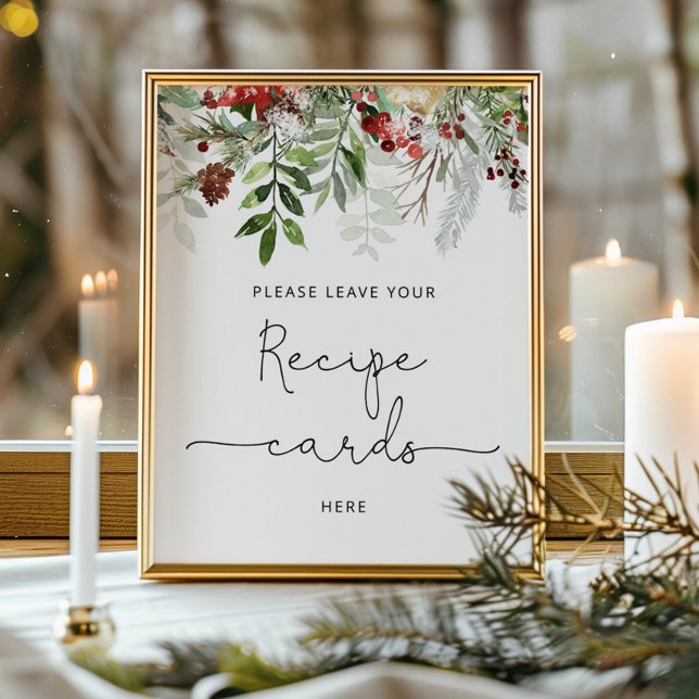 Poster Folha sempre verde deixe seu cartão de receita aqu (Criador carregado)