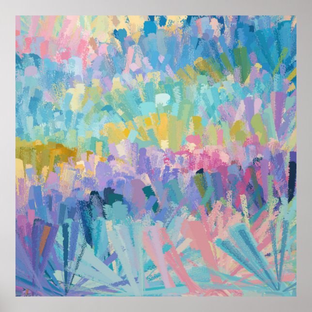 Poster Folhagem Colorida Expressiva (Frente)