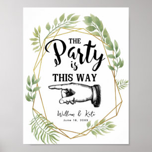 Poster folhagem de cristal verde DESTA FORMA DEITAR