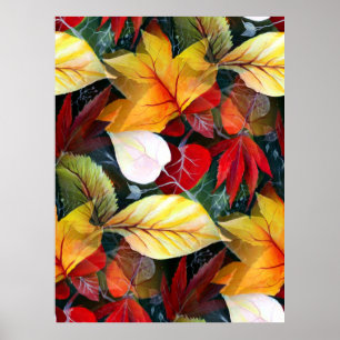 Poster Folhagem de outono efemeral em Negrito Vívido de A