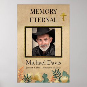Poster Folhagem de outono Ortodoxo Funerário Cristão