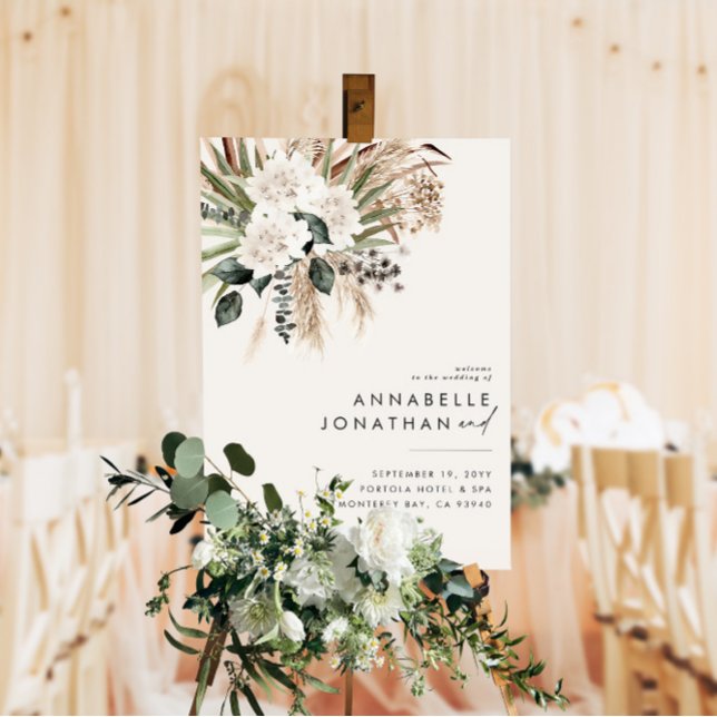 Poster Folhagem elegante botânica e moderna da boemia nat (Criador carregado)