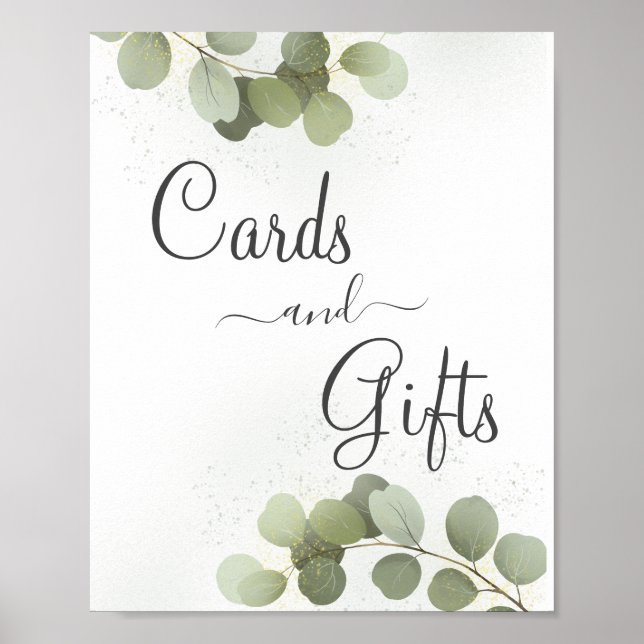 Poster Folhagem Verde Eucalipto (Frente)