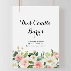 Poster Folhagem Verde Simples Esta Vela Queima Sinal