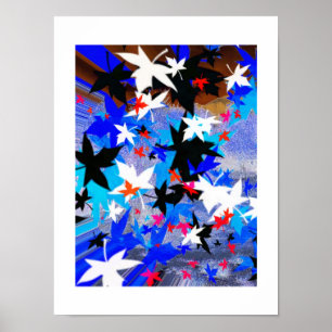 Póster Folhas à luz do luar