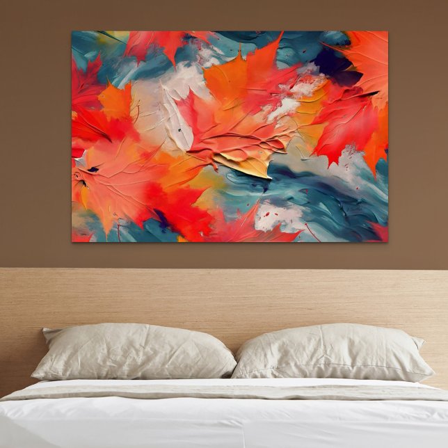 Poster Folhas ao Vento – Movimento Abstrato de Outono (Leaves In The Wind – Abstract Autumn Motion)