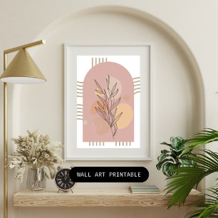 Poster Folhas Botânicas Mínimas Modernas