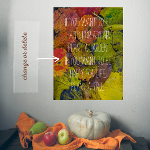 Poster Folhas coloridas após a chuva