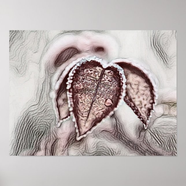 Poster Folhas Coloridas com outono colorido desenho (Frente)