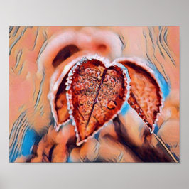 Poster Folhas Coloridas de outono com cor aquosa