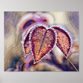 Poster Folhas Coloridas de outono com cor aquosa