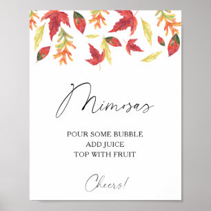 Poster Folhas de aquarela - mimosas