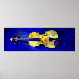 Poster Folhas de Azul de Espuma do Mar Verde Violino Sapp