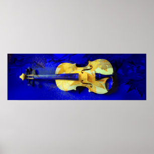 Poster Folhas de Azul de Espuma do Mar Verde Violino Sapp