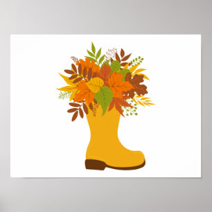 Poster Folhas de cor Plantas em Raízes