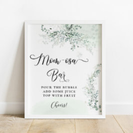 Poster Folhas de Eucalipto Barra de Greenery Mom-osa