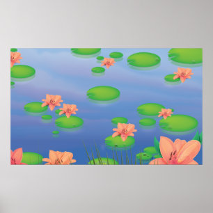 Póster Folhas de Lilly