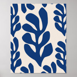 Poster Folhas de Matisse Azul