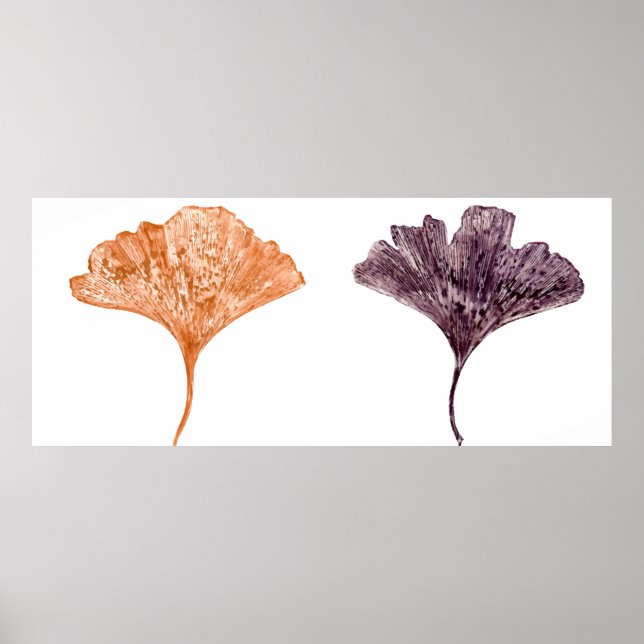 Poster Folhas de ouro Moderno (Frente)
