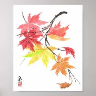Poster Folhas de Outono ao Vento