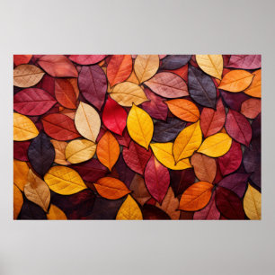 Poster Folhas de outono Coloridas