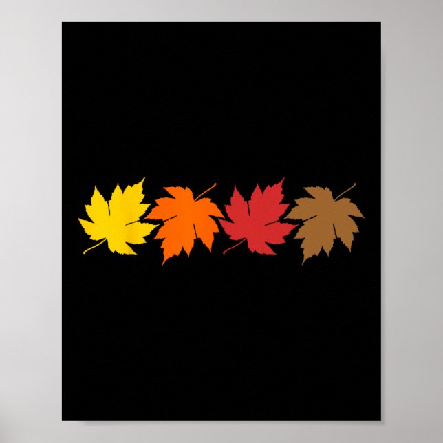 Poster Folhas de outono e outono (Frente)