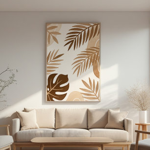 Póster Folhas de Palma - Zen Poster - Neutral Wall Impres